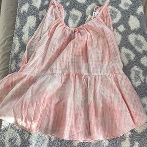 Peach love brand pink tank top with open back